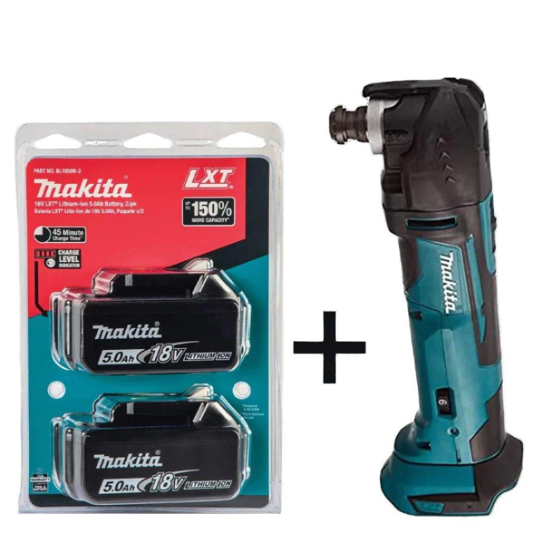 Makita DTM51Z 18V Cordless Multi-Tool Kit (Blue)– Featuring Two 18V 5.0 Ah Li-ion Battery